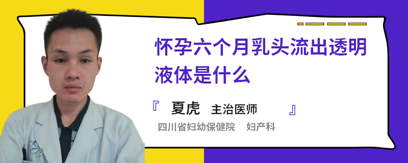 怀孕六个月乳头流出透明液体是什么