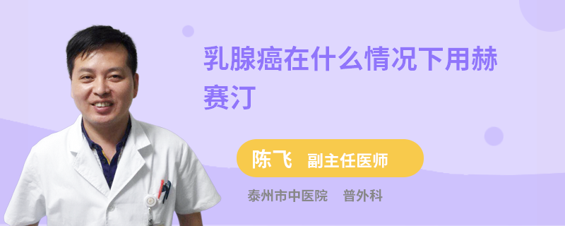 乳腺癌在什么情況下用赫賽汀