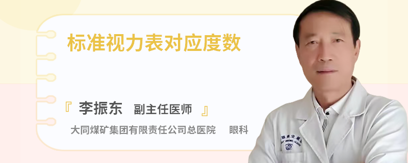 标准视力表对应度数