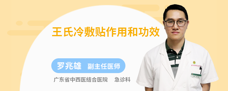 王氏冷敷贴作用和功效