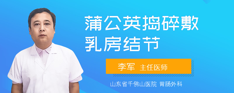 蒲公英搗碎敷乳房結(jié)節(jié)