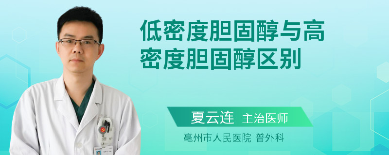 低密度膽固醇與高密度膽固醇區(qū)別