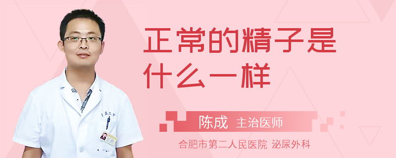 正常的精子是什么一樣