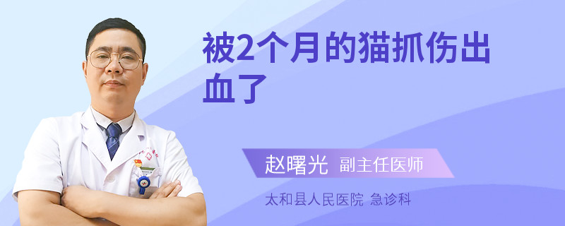 被2個(gè)月的貓抓傷出血了