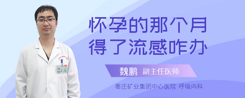 懷孕的那個月得了流感咋辦