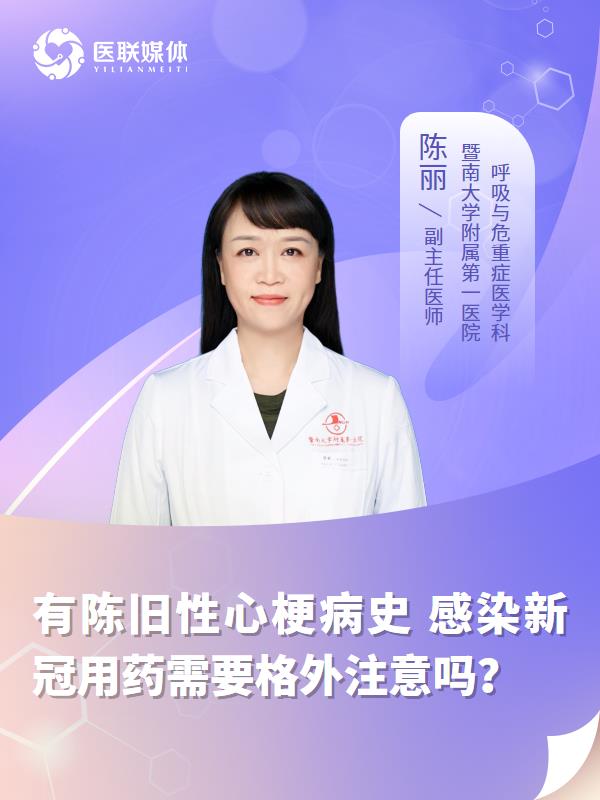 有陈旧性心梗病史
感染新冠用药需要格外注意吗？